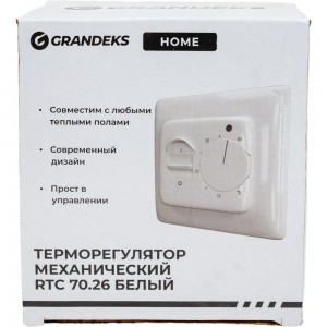 Терморегулятор Grandeks RTC 70.26 белый 1017