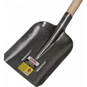 Совковая лопата из рельсовой стали ГРАНДМАСТЕР 22x33 см, деревянный черенок 71002 606554