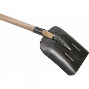 Совковая лопата из рельсовой стали ГРАНДМАСТЕР 22x33 см, деревянный черенок 71002 606554