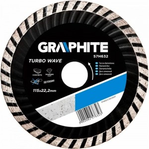Диск алмазный Turbo Wave (115x22.2 мм) GRAPHITE 57H632