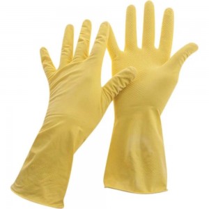 Хозяйственные латексные перчатки Grass суперпрочные, желтые, размер M IT-0741