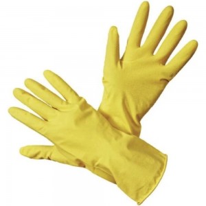 Хозяйственные латексные перчатки Grass суперпрочные, желтые, размер M IT-0741