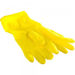 Хозяйственные латексные перчатки Grass суперпрочные, желтые, размер S IT-0740