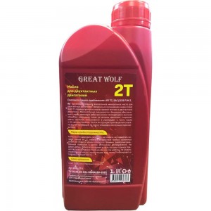 Масло для двухтактных двигателей 2T Mineral Oil 1 л Great Wolf GWM-T2/1