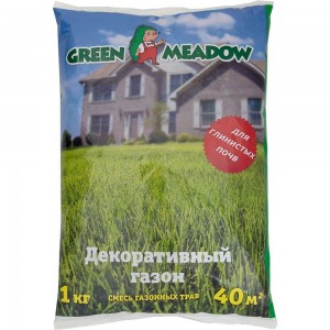 Семена газона GREEN MEADOW Декоративный газон для глинистых почв 1 кг 4607160330631