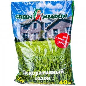 Семена газона GREEN MEADOW Декоративный газон для глинистых почв 1 кг 4607160330631