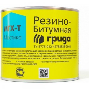 Резино-битумная мастика ГРИДА МГХ-Т, 2 кг, 1/210 206174