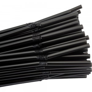 Трубочки для напитков GRIFON гофр черные, 21 см, 100 шт 105-113