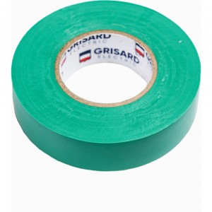 Универсальная изолента Grisard Electric 0,18x19 мм, зеленая, 20 м, 10 шт. GRE-013-0006