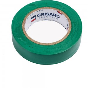 Универсальная изолента Grisard Electric 0,15x15 мм, зеленая, 10 м, 10 шт. GRE-013-0022