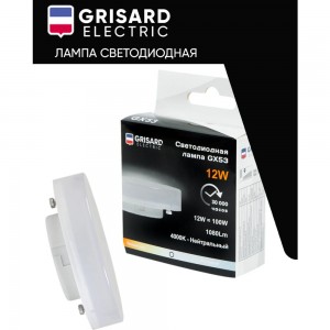 Светодиодная лампа Grisard Electric таблетка Т75 GX53 12Вт 4000К (5 штук) GRE-002-0078(5)