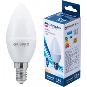 Светодиодная лампа Grisard Electric свеча С35 E14 9Вт 6500K GRE-002-0098(1)