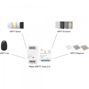 Умное реле GRITT Core 2.0 в подрозетник 2 линии 433 + WiFi 32102