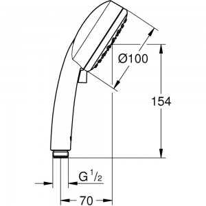 Ручной душ GROHE New Tempesta Cosmopolitan 100 II 27571002