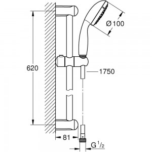 Душевой гарнитур Grohe Tempesta New III 600мм 27794001