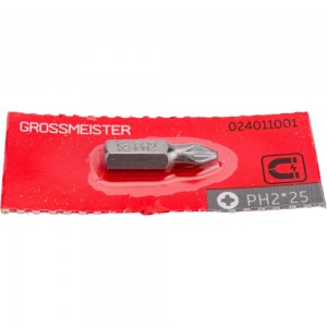 Бита для шуруповерта PH2, 25 мм GROSSMEISTER 024011001