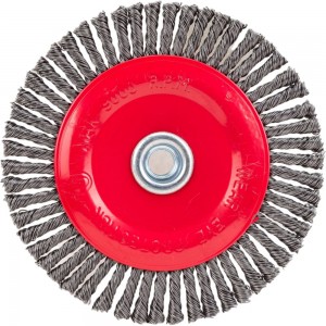 Щетка-крацовка дисковая, плетенная стальная проволока, 150 мм, М14 GROSSMEISTER 021128003