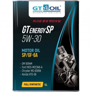 Масло GT OIL GT Energy SP, SAE 5W30, API SP/SP-RC, 4 л 8809059409152