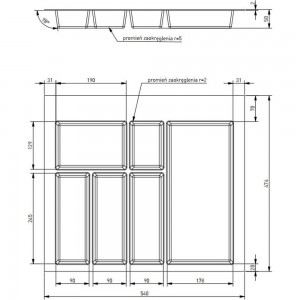 Лоток для ящика GTV AXISPACE WK-SZ-AS-600-10