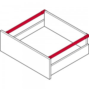 Комплект квадратных рейлингов Hafele Matrix Box A серый, 500 мм 552.30.615