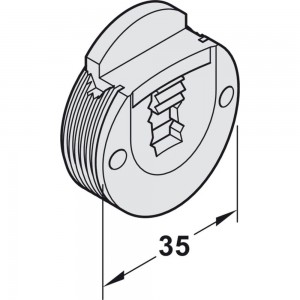 Направляющий элемент Hafele Slido F-Line12 20A с защелкивающимся шипом 35 мм, пластик серый 404.19.320