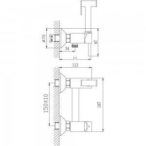 Смеситель для биде Haiba HB5510