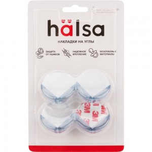 Мягкие защитные накладки на углы для детей Halsa 4.2x4.2x1.5 см, 4 шт., прозрачные HLS-S-102