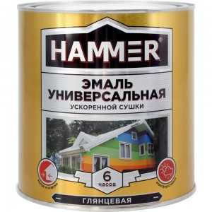 Универсальная эмаль ускоренной сушки HAMMER глянц. белая 2,7 кг ЭК000135040