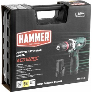 Аккумуляторная дрель Hammer ACD122QC 