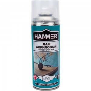 Акриловый лак Hammer глянцевый, аэрозольный, 0.23 кг, 0.52 л ЭК000140404