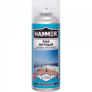 Яхтный лак Hammer алкидный, матовый, аэрозольный, 0.23 кг, 0.52 л ЭК000140406
