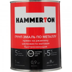 Грунт-эмаль по ржавчине Hummerton 3 в 1 желтый 0.9 кг 14 205550