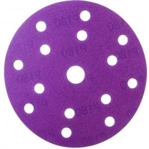 Круг шлифовальный Purple PP627 (150 мм; 15 отверстий; Р180; 100 шт) Hanko PP627.150.15.0180
