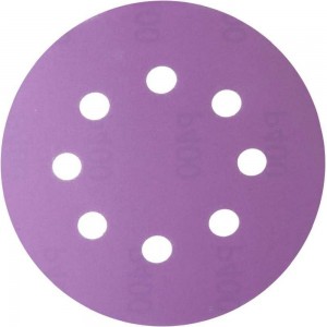 Круг шлифовальный Purple PP627 (125 мм; 8 отверстий; Р150; 100 шт) Hanko PP627.125.8.0150