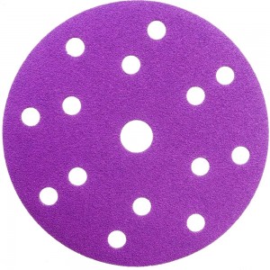 Круг шлифовальный Purple PP627 (150 мм; 15 отверстий; Р100; 100 шт) Hanko PP627.150.15.0100