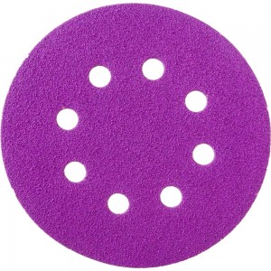 Круг шлифовальный Purple PP627 (125 мм; 8 отверстий; Р80; 100 шт) Hanko PP627.125.8.0080