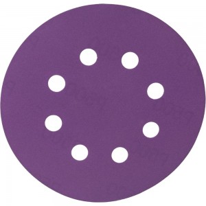 Круг шлифовальный Purple PP627 (125 мм; 8 отверстий; Р500; 100 шт) Hanko PP627.125.8.0500