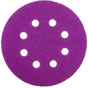 Круг шлифовальный Purple PP627 (125 мм; 8 отверстий; Р60; 100 шт) Hanko PP627.125.8.0060
