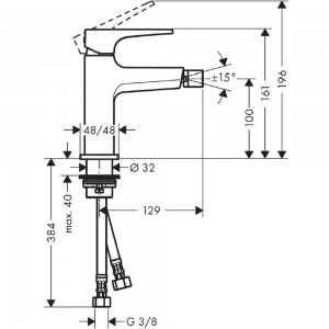 Смеситель для биде Hansgrohe Metropol 32520000 00000053926