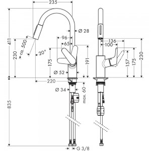 Смеситель для кухни Hansgrohe Focus 31815800 00000031164