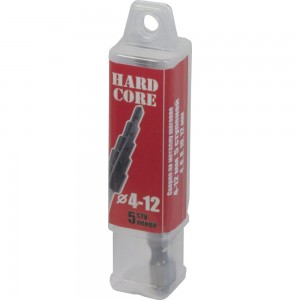 Сверло по металлу шаговое (4-12 мм; 5 ступеней) Hardcore 142412