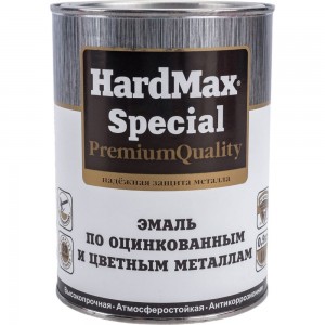 Эмаль по оцинкованным и цветным металлам HardMax RAL 7040 серый, банка 0.9 кг 4690417070879