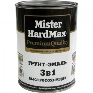 Грунт-эмаль MISTER HardMax, черная, 0,9 кг