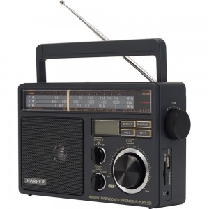 Портативный радиоприёмник HARPER HDRS-099 black H00000444