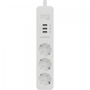 Удлинитель с USB зарядкой HARPER UCH-325 White H00003008