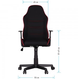 Игровое кресло Helmi HL-S09 Red line ткань черная/красная 306175