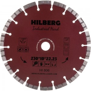 Диск алмазный отрезной Industrial Hard (230х22.23 мм) Hilberg HI806