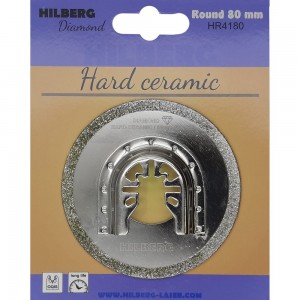 Полотно алмазное отрезное по керамике и керамограниту Round El-P 80 мм Hilberg HR4180