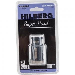 Коронка алмазная по керамике и керамограниту Super Hard (30 мм; M14) Hilberg HH630