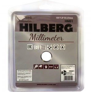 Диск алмазный отрезной Millimeter 125х22.23х1 мм Hilberg HM01